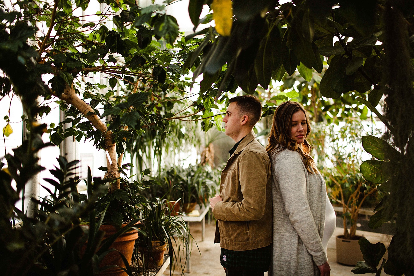 Anchorage Maternity Session at Mann Leiser Memorial Greenhouse