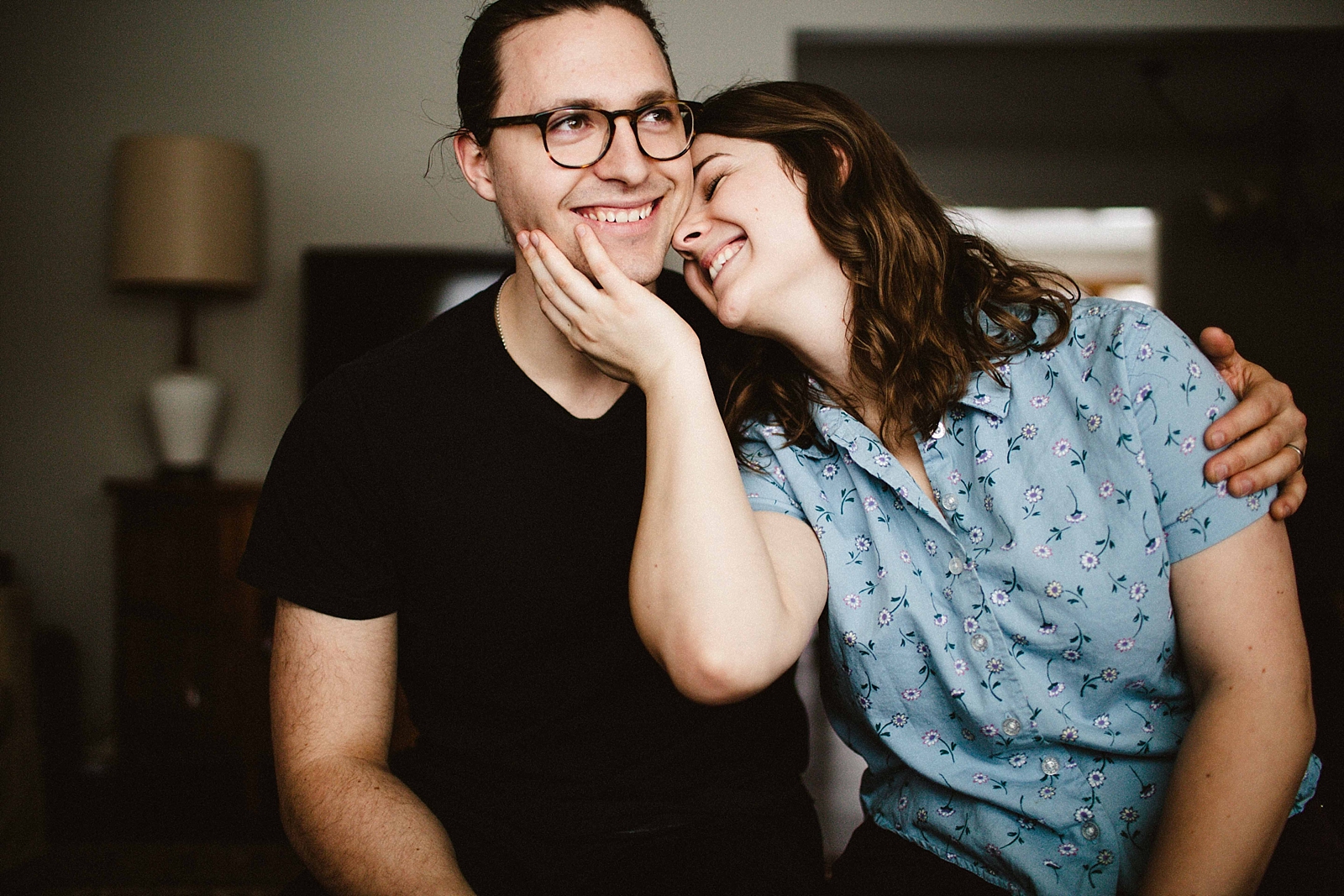 Intimate In Home Session-Minneapolis Engagement Photographer