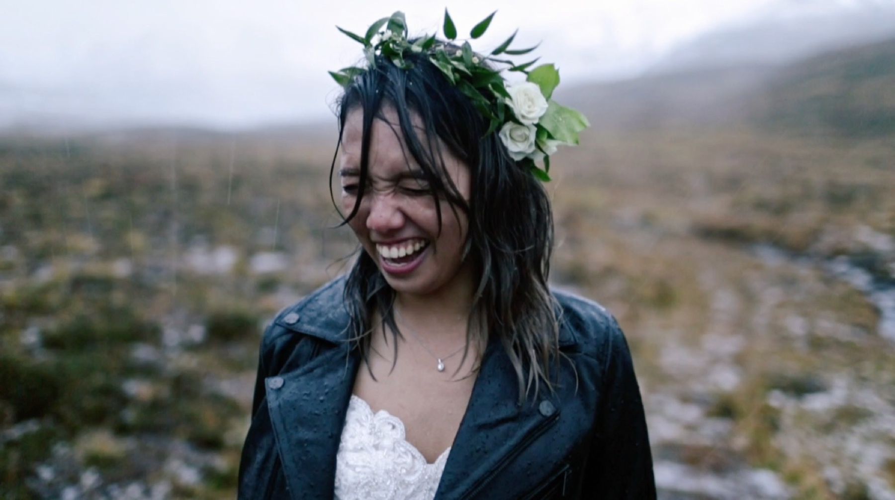 alaska bride in hailstorm