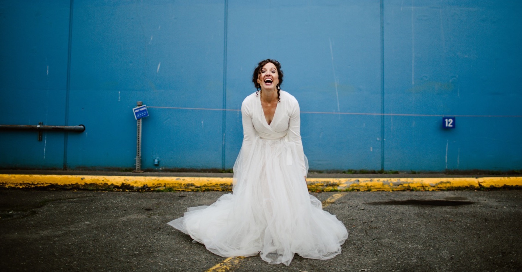 bride in downtown anchorage