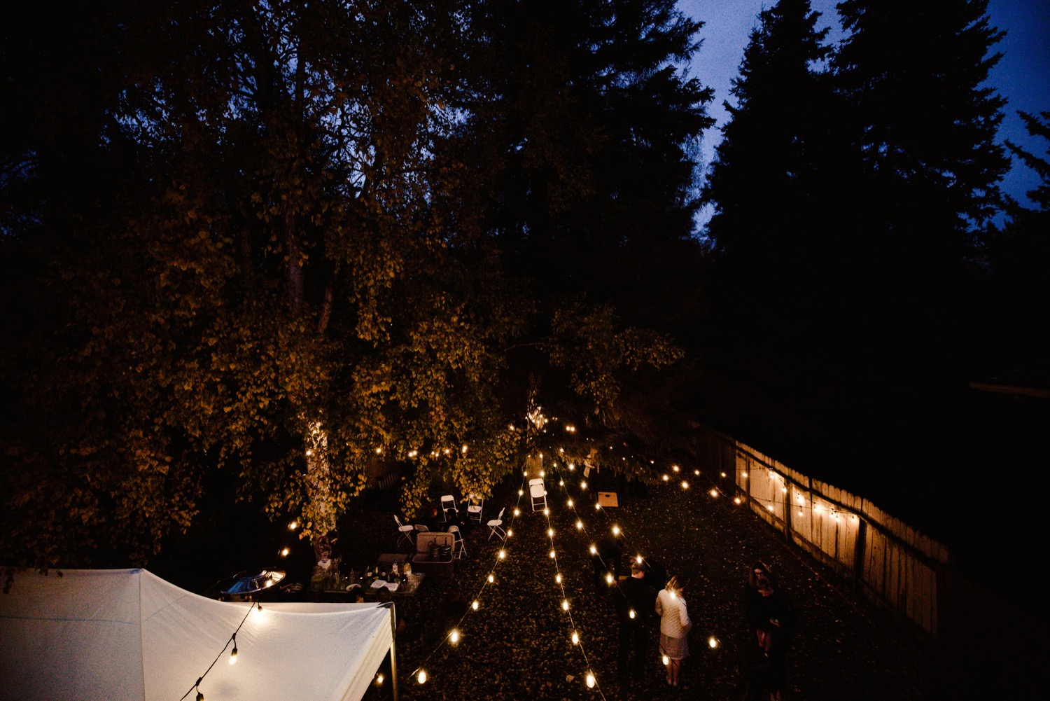 october backyard wedding in downtown anchorage