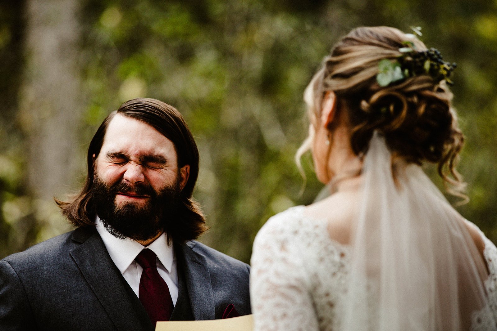 groom cries reading vows